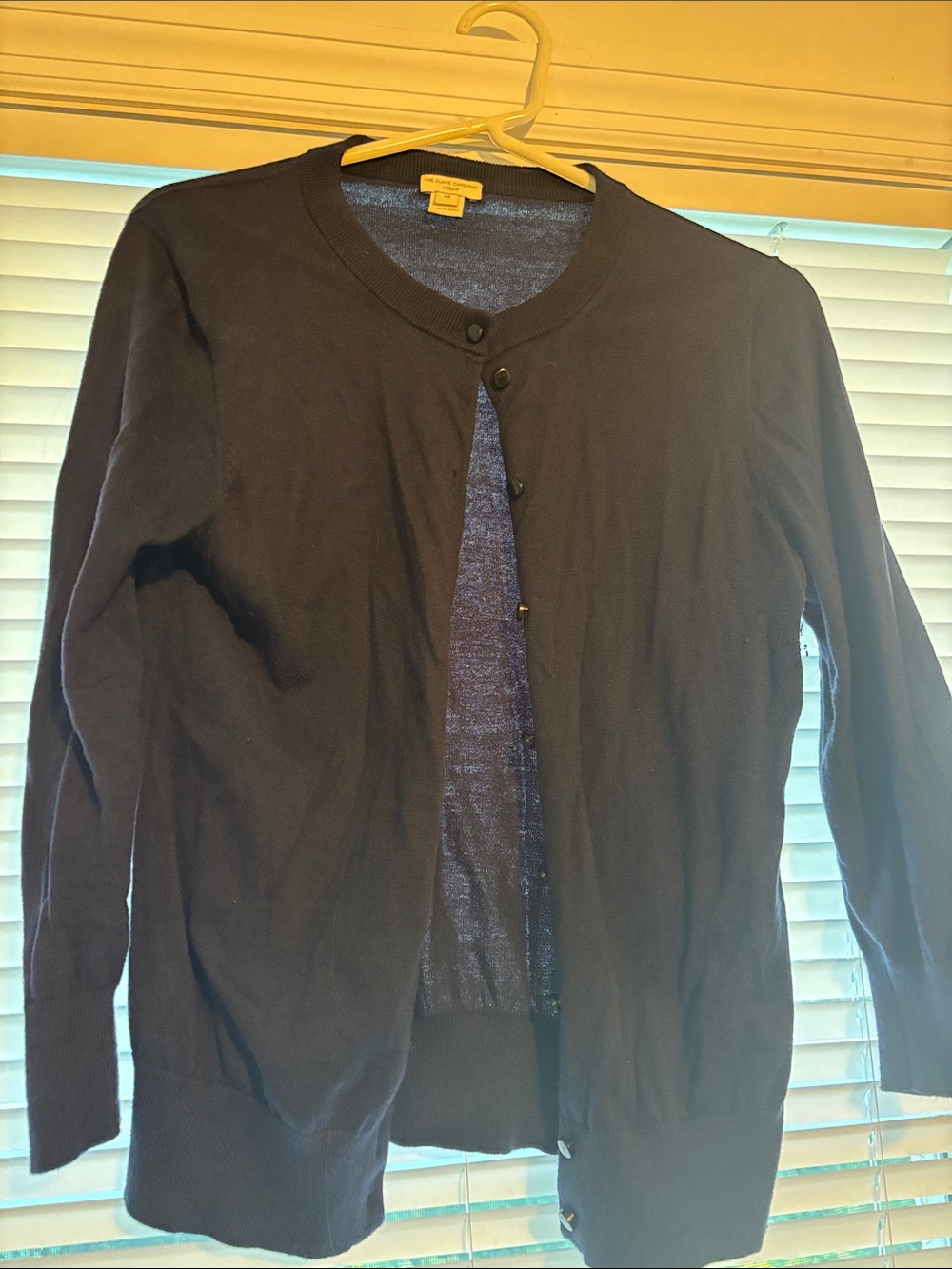J. Crew Men's Black Button-Front Cardigan